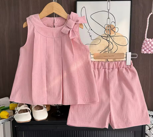 Pink short set